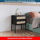 Mesa Cabeceira 2 Gavetas Oslo Artesano 48 Cm (larg) Mdp Nero