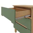 Mesa Cabeceira 3 Gavetas Logan  Ébano