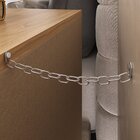 Mesa Cabeceira 3 Gavetas Logan  Ébano