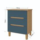 Mesa Cabeceira 3 Gavetas Logan  Jatoba