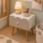 Mesa de Cabeceira 60x40x30cm MDF com Gaveta Nude Nuvine Agardi