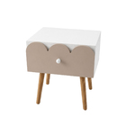Mesa de Cabeceira 60x40x30cm MDF com Gaveta Nude Nuvine Agardi