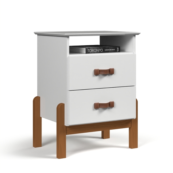 Mesa Cabeceira Cama Box Quarto Mini Cômoda Gaveteiro com Puxa