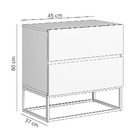 Mesa Cabeceira Eros 2 Gavetas Estilo Industrial  Off White Co
