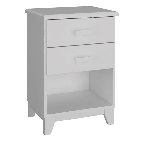 Mesa Cabeceira Guarapari Com 2 Gavetas Rimo Branco