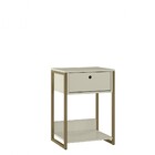 Mesa Cabeceira Industrial Off White - Olivar Móveis