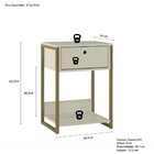 Mesa Cabeceira Industrial Off White - Olivar Móveis