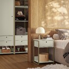 Mesa Cabeceira Industrial Off White - Olivar Móveis