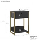 Mesa Cabeceira Industrial Preto - Olivar Móveis