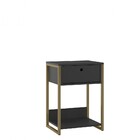 Mesa Cabeceira Industrial Preto - Olivar Móveis