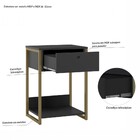 Mesa Cabeceira Industrial Preto - Olivar Móveis