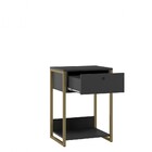 Mesa Cabeceira Industrial Preto - Olivar Móveis