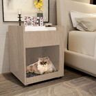 Mesa Cabeceira Inovadora C/ Cama Pra Seu Pet Mdf - Madeirado