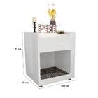 Mesa Cabeceira Inovadora C/ Caminha Pra Seu Pet Mdf - Branco