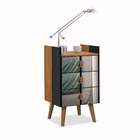 Mesa Cabeceira Lateral 3 Gaveta Com Espelho Horse Freitas