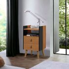 Mesa Cabeceira Lateral Minimalista Horse 2 Gavetas Sem Espelh