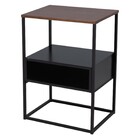 Mesa Cabeceira Lucy Moderna Quarto Sala Apoio Cama - Preto