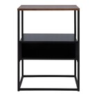 Mesa Cabeceira Lucy Moderna Quarto Sala Apoio Cama - Preto