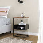 Mesa Cabeceira Lucy Moderna Quarto Sala Apoio Cama - Preto