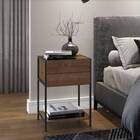 Mesa Cabeceira Lufe Vermont Estrutura Preta 65cm - 56380 Sun