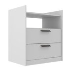 Mesa Cabeceira Mdf 2 Gavetas Veneto  Branco