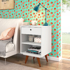 Mesa Cabeceira Retrô 60 Branco