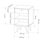 Mesa Cabeceira Retrô Branco Plus