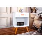 Mesa Cabeceira Retro Lara Branca