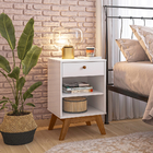 Mesa Cabeceira Retrô Versalhes Branco