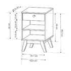 Mesa Cabeceira Retrô Versalhes Branco