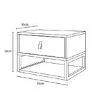 Mesa Cabeceira Sigma Cinza Perola/noce