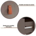 Mesa Cabeceira Sigma Cinza Perola/noce