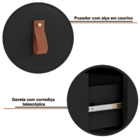 Mesa Cabeceira Sigma Preto/cedro