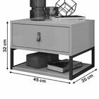 Mesa Cabeceira Sigma Preto/cedro