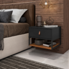 Mesa Cabeceira Sigma Preto/cedro