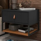 Mesa Cabeceira Sigma Preto/cedro