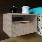 Mesa Cabeceira Suspensa 01 Gaveta E Estante Mdf - Madeirado