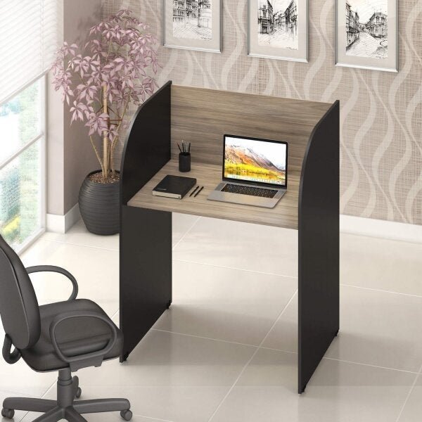 Mesa Call Center Retangular Individual Espresso Móveis