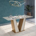 Mesa Camila Espresso Móveis Nature/off White