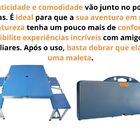 Mesa Camping Dobrável 4 Bancos Vira Maleta