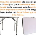 Mesa Camping Dobrável Vira Maleta 60x45 Cm