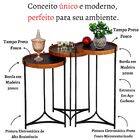 Mesa Canto Apoio Lateral Pequena Madeirado Conjunto Rustico A