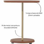 Mesa Canto Bia 60 Cm 100% Mdf Terracota - Artely