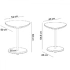 Mesa Canto Bia Kit 2 Peças 100% Mdf Menta - Pnr Móveis