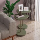 Mesa Canto Bia Kit 2 Peças 100% Mdf Menta - Pnr Móveis