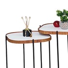 Mesa Canto Lateral Conjunto Apoio Moderna Pequena Redonda Dec