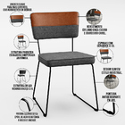 Mesa Capri 160 Offwhite 6 Cadeiras Allana B05 Faixa Couríssim