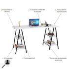 Mesa Cavalete 150x60x75cm Branco Chess/est.preta Branco