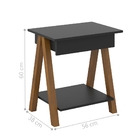 Mesa Cavalete Vintage Amêndoa Preto