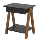 Mesa Cavalete Vintage Amêndoa Preto